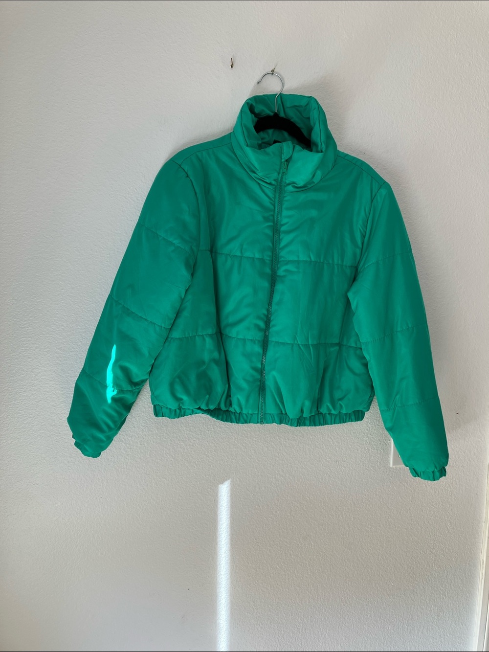 Women’s Teal Green Puffer Jacket - Lightweight Warmth